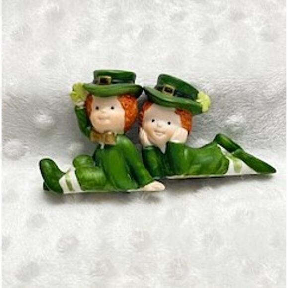 Vintage Lefton Irish St. Patrick's Ceramic Leprechaun Figures-RARE - Picture 8 of 8
